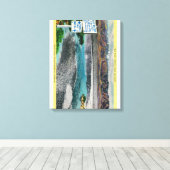 Slecht water in het National Monument (Death Valle Canvas Afdruk (Insitu (Houten vloer))