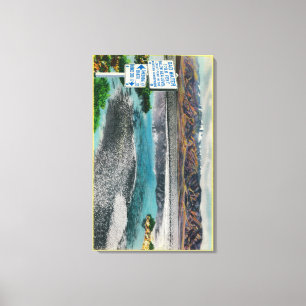 Slecht water in het National Monument (Death Valle Canvas Afdruk