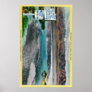 Slecht water in het National Monument (Death Valle Poster