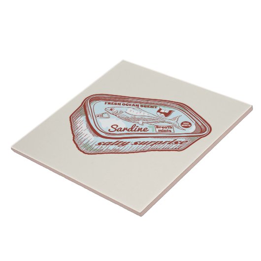 Slechte adem grappig Sardines blik Tegeltje (Zijkant)