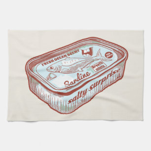 Slechte adem grappig Sardines blik Theedoek