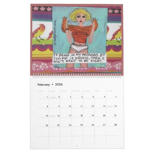 Slechte agenda voor meisjes kalender (Feb 2026)