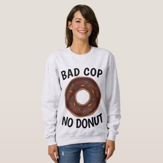 SLECHTE AGENT GEEN DONUT Grappige T-shirts (Voorkant volledig)