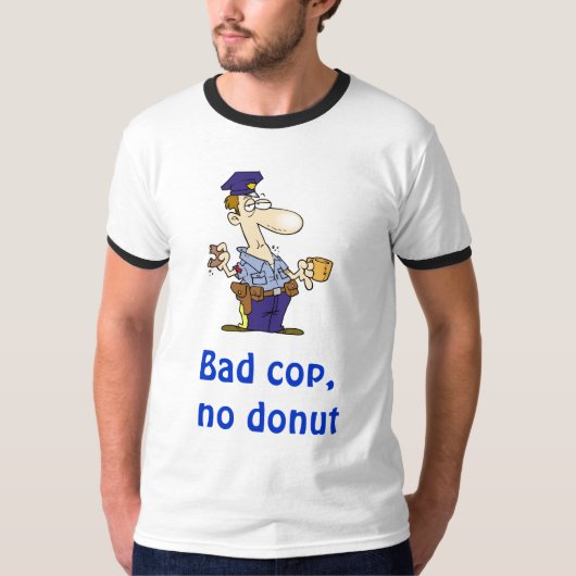 Slechte agent, geen donut t-shirt (Voorkant)