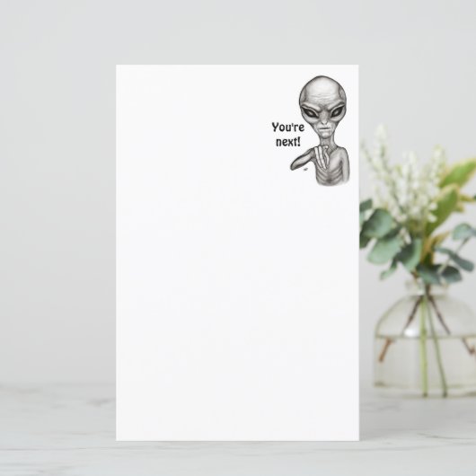 Slechte Alien, jij bent de volgende! (Staand voorkant)