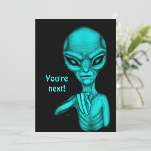 Slechte Alien, jij bent de volgende! (Staand voorkant)