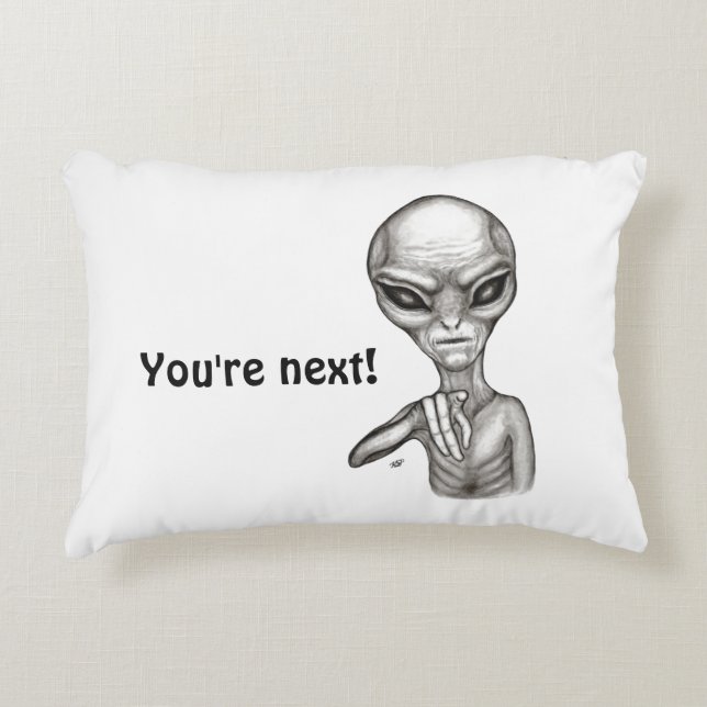 Slechte Alien, jij bent de volgende! Accent Kussen (Voorkant)