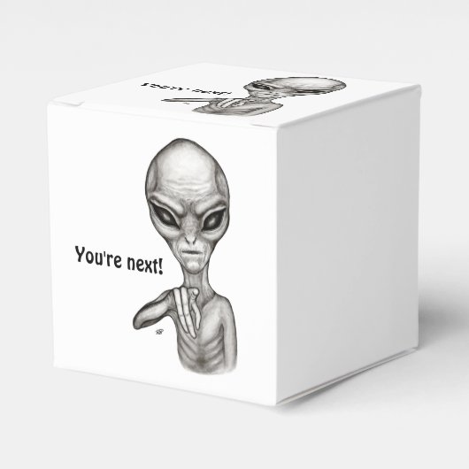 Slechte Alien, jij bent de volgende! Bedankdoosjes (Voorkant Zijde)