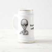 Slechte Alien, jij bent de volgende! Bierpul (Voorkant links)