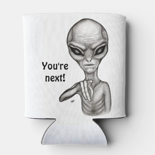 Slechte Alien, jij bent de volgende! Blikjeskoeler (Achterkant)