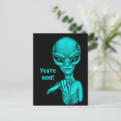 Slechte Alien, jij bent de volgende! Briefkaart (Staand voorkant)