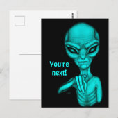 Slechte Alien, jij bent de volgende! Briefkaart (Voorkant / Achterkant)
