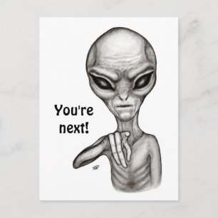 Slechte Alien, jij bent de volgende! Briefkaart