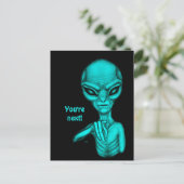Slechte Alien, jij bent de volgende! Briefkaart (Staand voorkant)