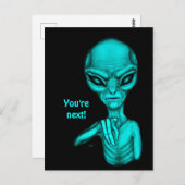 Slechte Alien, jij bent de volgende! Briefkaart (Voorkant / Achterkant)