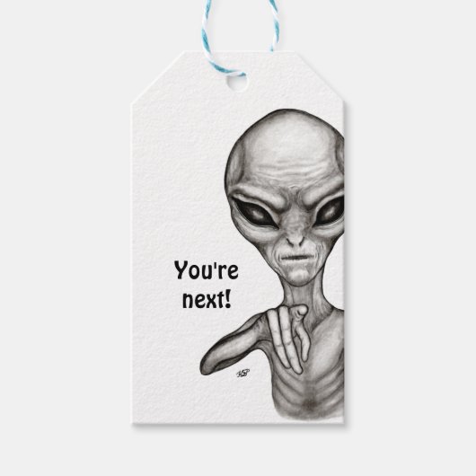 Slechte Alien, jij bent de volgende! CadeauLabels (Voorkant)
