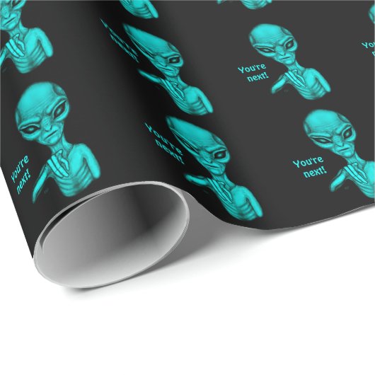 Slechte Alien, jij bent de volgende! Cadeaupapier (Rol Hoek)