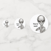 Slechte Alien, jij bent de volgende! Confetti (Achterkanten)