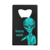 Slechte Alien, jij bent de volgende! Creditkaart Flessenopener (Achterkant)