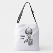 Slechte Alien, jij bent de volgende! Crossbody Tas (Achterkant)