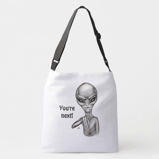 Slechte Alien, jij bent de volgende! Crossbody Tas (Achterkant)