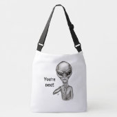 Slechte Alien, jij bent de volgende! Crossbody Tas (Voorkant)