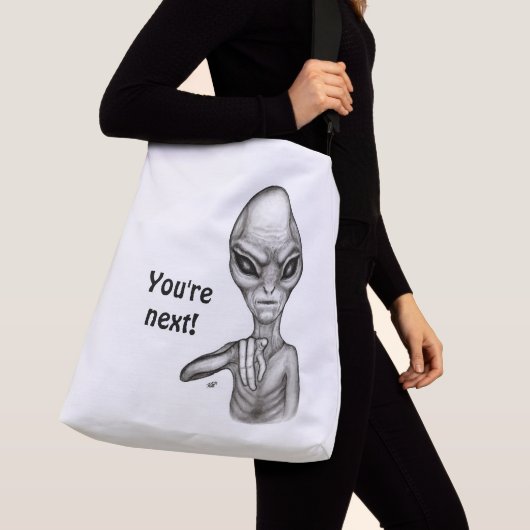 Slechte Alien, jij bent de volgende! Crossbody Tas (Dichtbij)