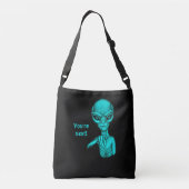 Slechte Alien, jij bent de volgende! Crossbody Tas (Achterkant)