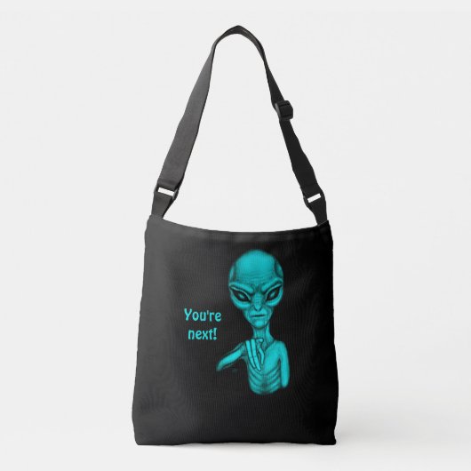 Slechte Alien, jij bent de volgende! Crossbody Tas (Voorkant)