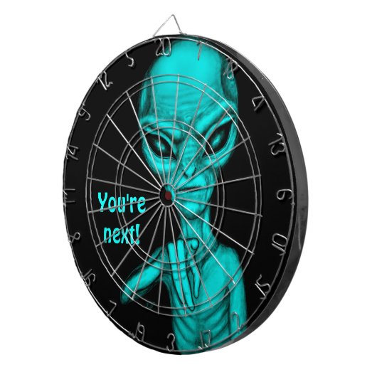 Slechte Alien, jij bent de volgende! Dartbord (Voorkant Rechts)