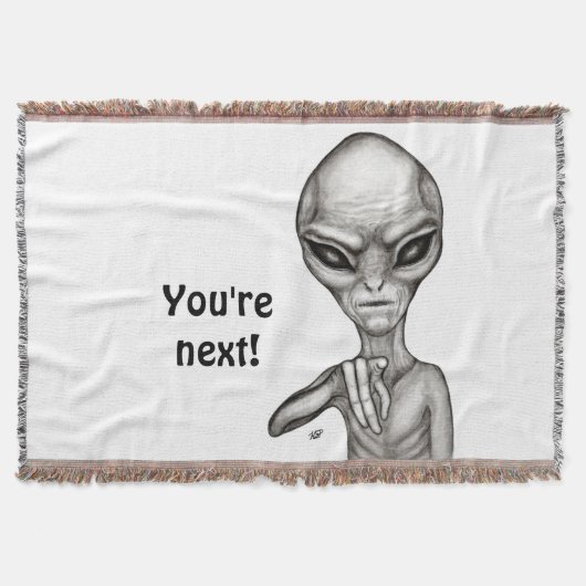 Slechte Alien, jij bent de volgende! Deken (Voorkant)