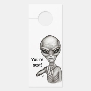 Slechte Alien, jij bent de volgende! Deurhanger