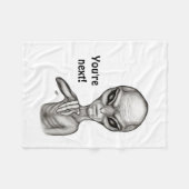 Slechte Alien, jij bent de volgende! Fleece Blanke (Voorkant (Horizontaal))