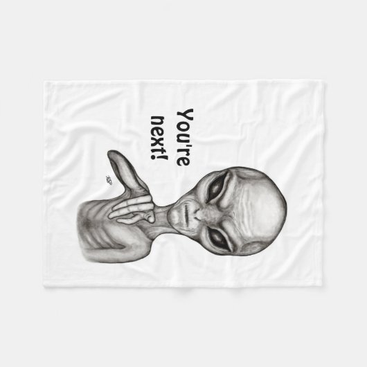 Slechte Alien, jij bent de volgende! Fleece Blanke (Voorkant (Horizontaal))