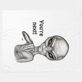 Slechte Alien, jij bent de volgende! Fleece Blanke Deken (Voorkant (Horizontaal))