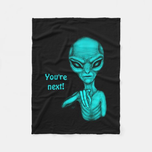 Slechte Alien, jij bent de volgende! Fleece Deken (Voorkant)