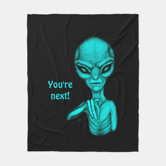 Slechte Alien, jij bent de volgende! Fleece Deken (Voorkant)