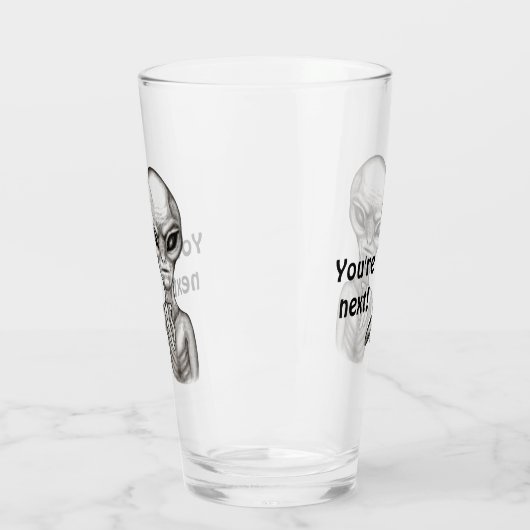 Slechte Alien, jij bent de volgende! Glas (Links)