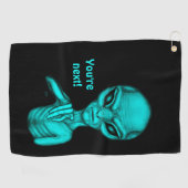 Slechte Alien, jij bent de volgende! Golfhanddoek (Horizontaal)