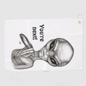 Slechte Alien, jij bent de volgende! Golfhanddoek (Horizontaal)