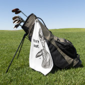 Slechte Alien, jij bent de volgende! Golfhanddoek (Groen)