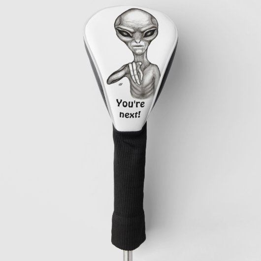 Slechte Alien, jij bent de volgende! Golfheadcover (Voorkant)