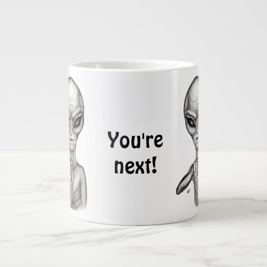 Slechte Alien, jij bent de volgende! Grote Koffiekop (Voorkant)