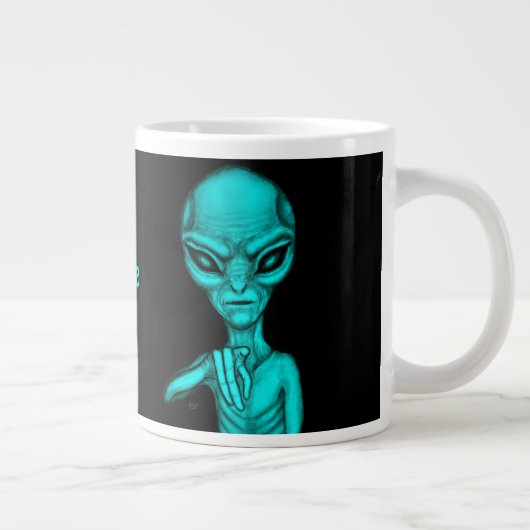 Slechte Alien, jij bent de volgende! Grote Koffiekop (Rechts)