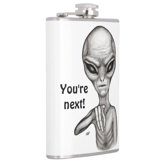 Slechte Alien, jij bent de volgende! Heupfles (Rechts)