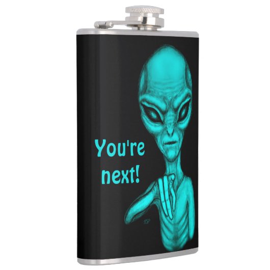 Slechte Alien, jij bent de volgende! Heupfles (Rechts)