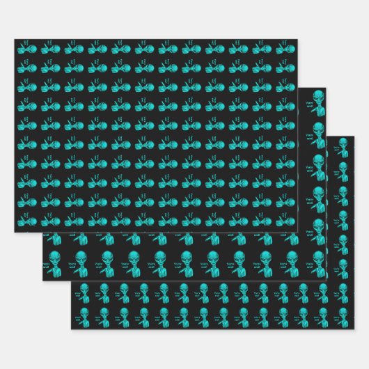 Slechte Alien, jij bent de volgende! Inpakpapier Vel (Set)