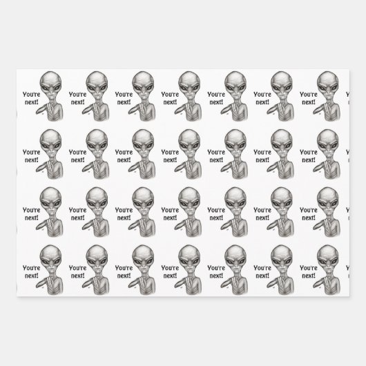 Slechte Alien, jij bent de volgende! Inpakpapier Vel (Voorkant 2)