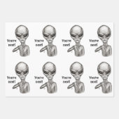 Slechte Alien, jij bent de volgende! Inpakpapier Vel (Voorkant)