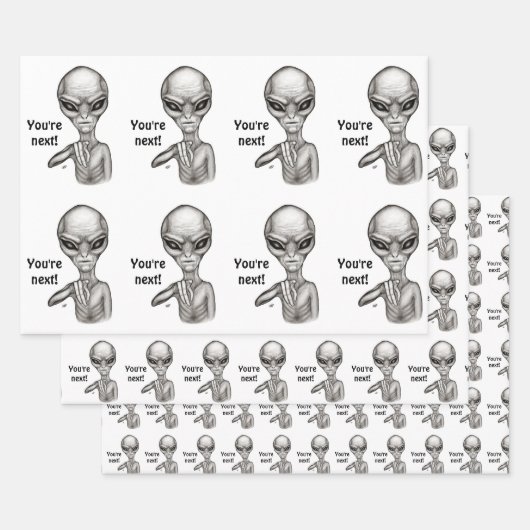 Slechte Alien, jij bent de volgende! Inpakpapier Vel (Set)